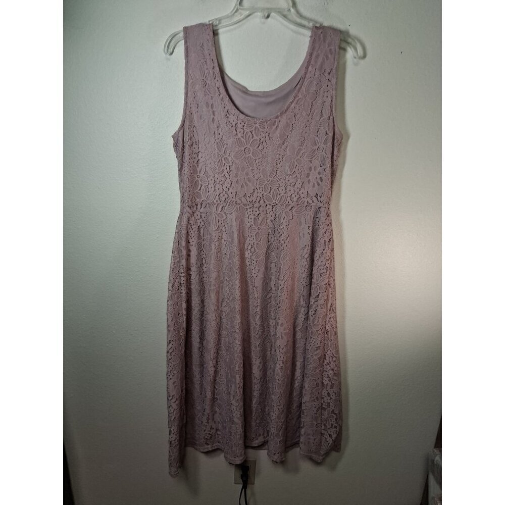 Suzanne Betro Lace Dress Business Casual Boho Cottage Fairy Party Pink Sz Large - Picture 3 of 6